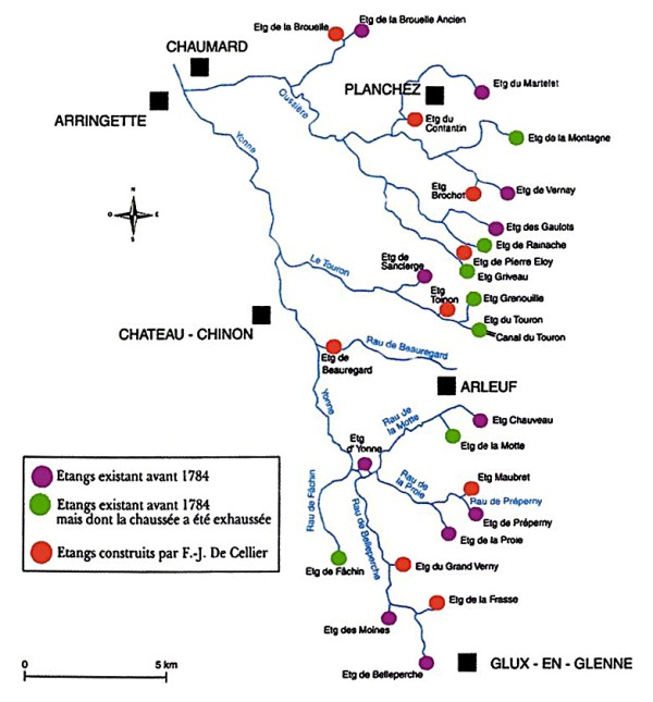 Carte des étangs Carte des étangs