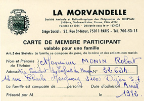 Carte de membre participant Carte de membre participant