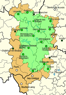Cantons du massif du Morvan